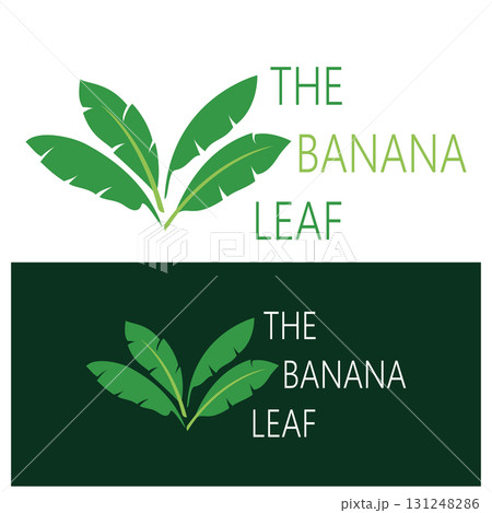 Simple Silhouette Banana Tree  Logo. Flat Design vector 131248286