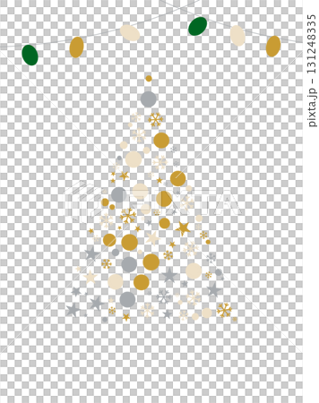 紅色背景上由雪花和星星製成的華麗聖誕樹卡設計 131248335