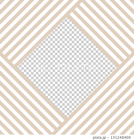 Title frame background, light brown beige striped pattern, square, vector 131248409