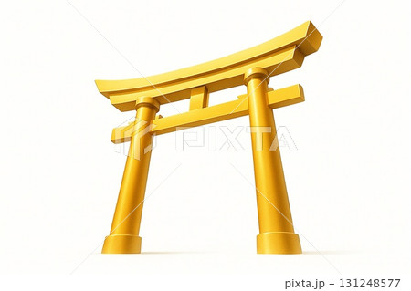 金色の鳥居を見上げて Golden Torii Gate from Below 131248577