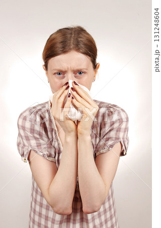 Sick blowing nose Sick blowing nose 131248604