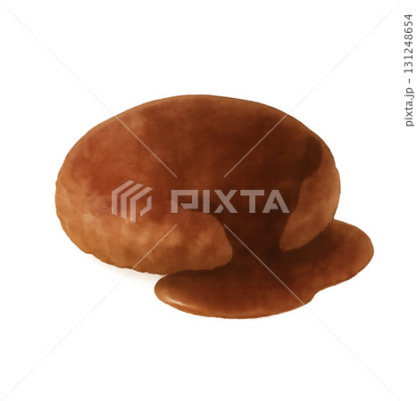 デミグラスソースのハンバーグ 水彩イラスト PNG 透過背景 デミグラスソースのハンバーグ 水彩イラスト PNG 透過背景 131248654