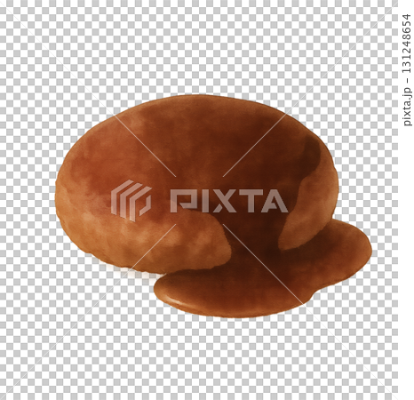 デミグラスソースのハンバーグ 水彩イラスト PNG 透過背景 デミグラスソースのハンバーグ 水彩イラスト PNG 透過背景 131248654