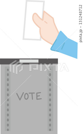 投票するシンプルなイラスト素材 投票するシンプルなイラスト素材 131248712