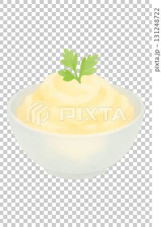 マッシュポテト 水彩イラスト PNG 透過背景 131248722