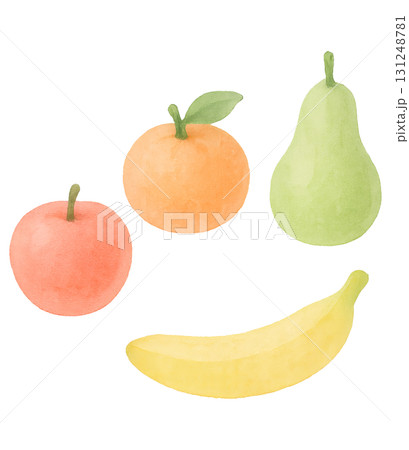 マジパンフルーツキャンディ 水彩イラスト PNG 透過背景 131248781