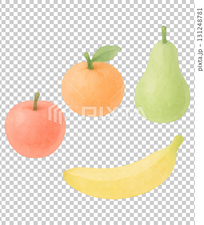 マジパンフルーツキャンディ 水彩イラスト PNG 透過背景 131248781