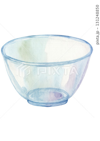 ガラスボウル 水彩イラスト PNG 透過背景 131248850