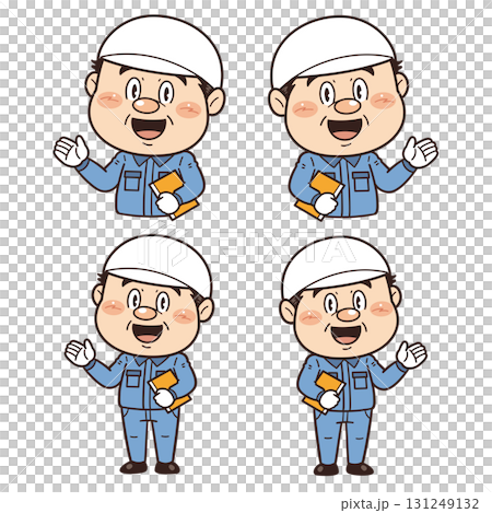 一名在工廠或現場工作的男性工人解釋不安全行為、不安全條件和工作場所事故的插圖 131249132