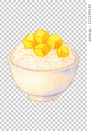 地瓜米水彩插畫PNG透明背景 地瓜米水彩插畫PNG透明背景 131249140