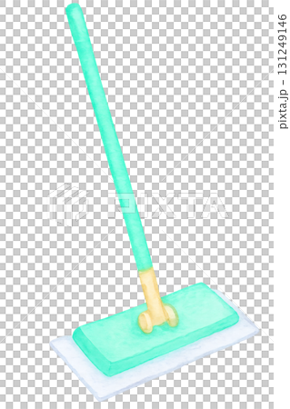 Floor wiper watercolor illustration PNG transparent background 131249146