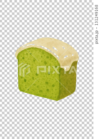 抹茶磅蛋糕水彩插圖PNG透明背景 抹茶磅蛋糕水彩插圖PNG透明背景 131249168
