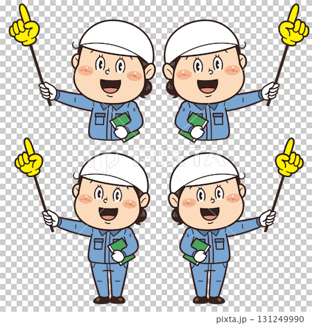 Illustration of a female worker working in a factory or on-site holding a pointing stick | Unsafe behavior, unsafe conditions, and workplace accidents 131249990