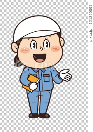 一名在工廠或現場工作的女工解釋不安全行為、不安全條件和工作場所事故的插圖 一名在工廠或現場工作的女工解釋不安全行為、不安全條件和工作場所事故的插圖 131250093