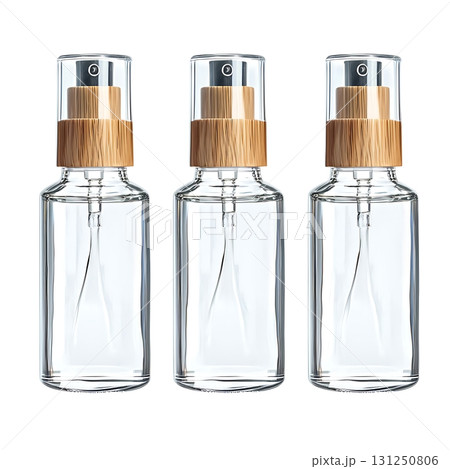 Elegant Glass Spray Bottles with Bamboo Top for Home or Personal Use in Various Settings 131250806