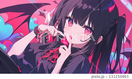 ハロウィンのコスプレをしたアニメ調の美少女 ハロウィンのコスプレをしたアニメ調の美少女 131250863