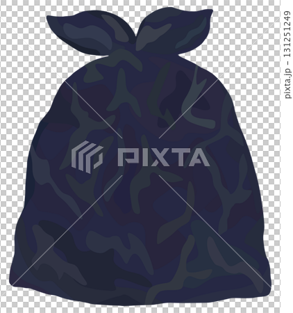 Black garbage bag illustration vector material 131251249