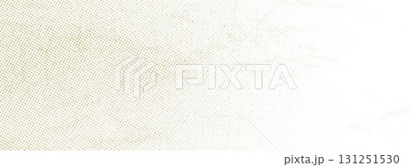 Dotted beige halftone background. Light cream pixelated paper texture. Retro craft brown wallpaper. Weathered dirty canvas material backdrop. Grunge grainy gradient overlay. Vector sackcloth texure 131251530