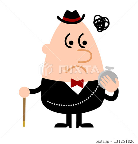 時計を見て悩んでいる男性 時計を見て悩んでいる男性 131251826