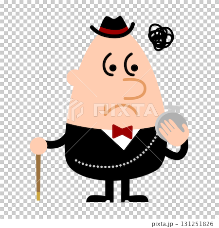 時計を見て悩んでいる男性 時計を見て悩んでいる男性 131251826