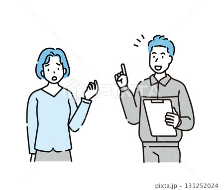 作業員の男性と女性 131252024