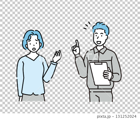 作業員の男性と女性 131252024