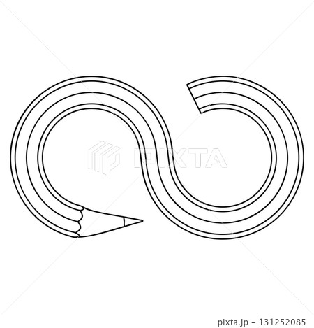 Outline for Coloring of Pencil School, Office and Art Supplies. Vector Illustration. Outline for Coloring of Pencil School, Office and Art Supplies. Vector Illustration. 131252085