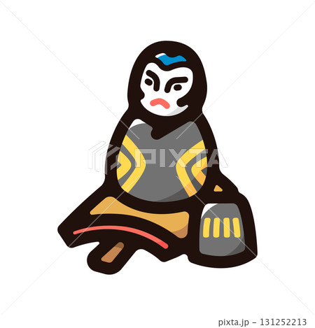 飛んだり跳ねたりのイラストアイコン（伝統工芸・郷土玩具・日本素材） 131252213