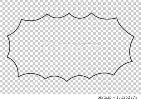 Simple explosion speech bubble (horizontal) Simple explosion speech bubble (horizontal) 131252278