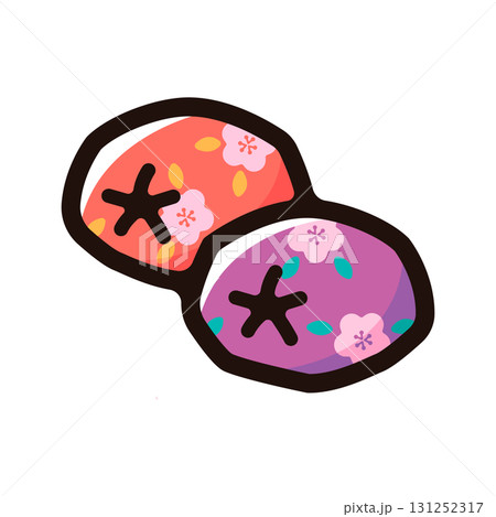 お手玉のイラストアイコン（伝統工芸・おもちゃ・日本素材） 131252317