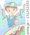 人物キャラクター - スケートボード・少年・都会・広場 131252355