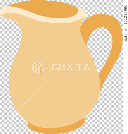 Vase flat design vector with ceramic decorative home decor minimalist illustration 131252990