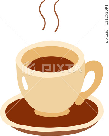 Hot coffee cup flat design clipart perfect for beverage graphic design Hot coffee cup flat design clipart perfect for beverage graphic design 131252991