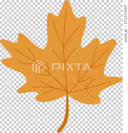 Maple leaf autumn harvest flat design illustration of seasonal thanksgiving for holiday celebration 131253007