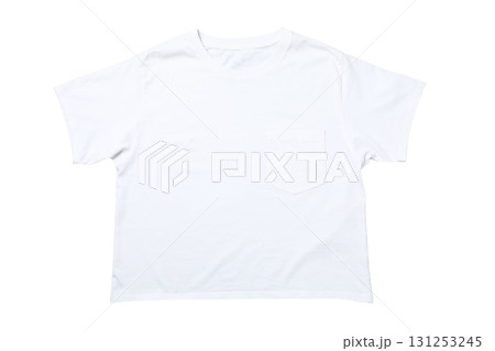 White short sleeve tee with pocket, isolated on white, PNG White short sleeve tee with pocket, isolated on white, PNG 131253245