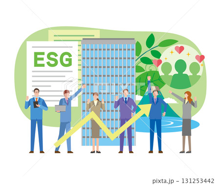 企業のESGイメージイラスト 131253442