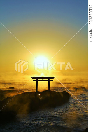 茨城県 大洗磯前神社からの初日の出 茨城県 大洗磯前神社からの初日の出 131253510