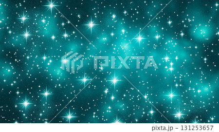 shining stars on turquoise gradient abstract winter glitter background loop 131253657