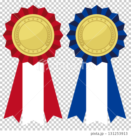 Simple illustration set of medals. Vector illustration on white background. Simple illustration set of medals. Vector illustration on white background. 131253913