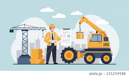 建設現場と施工管理のイメージ 131254586
