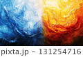 ice and fire confrontation abstract background concept animation loop 131254716