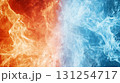 ice and fire confrontation abstract background concept animation loop 131254717