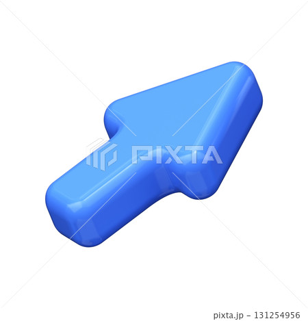 3D Navigation Arrow Up Right 3D Navigation Arrow Up Right 131254956