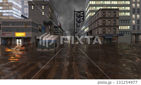 水没した都市 131254977