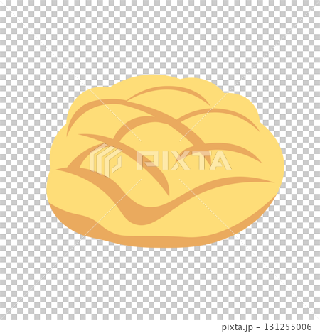 簡單的甜瓜麵包向量插圖 簡單的甜瓜麵包向量插圖 131255006