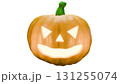 ハロウィンのかぼちゃランタン白バック背景 131255074