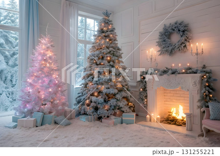 decorated christmas tree with gifts decorated christmas tree with gifts 131255221
