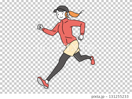 Smiling woman running 131255233