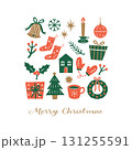 かわいいクリスマス素材セット 131255591