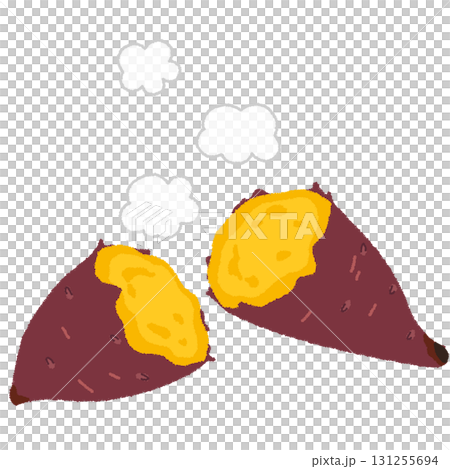 Illustration of baked sweet potato 131255694